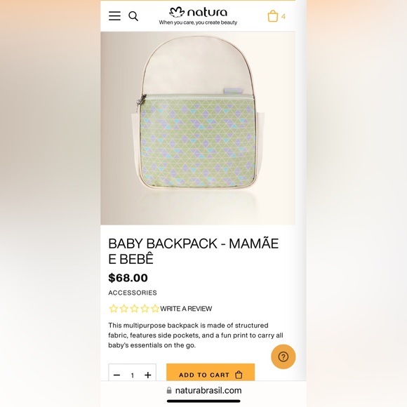 Natura Mamae E Bebe Backpack and Pouch NEW - Picture 14 of 15